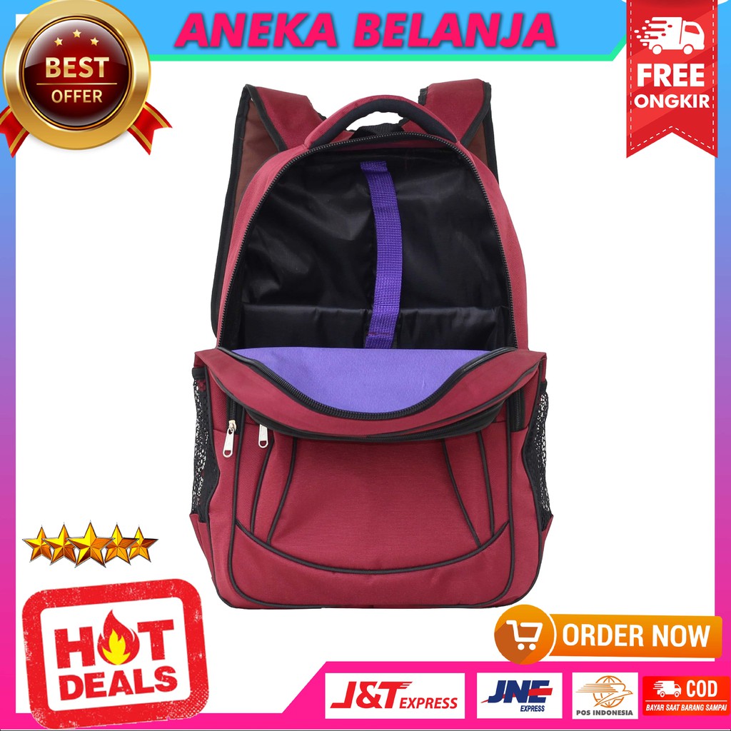 TAS PUNGGUNG PRIA ALFITO JARING SPIDER MERAH TAS RANSEL SEKOLAH RANSEL LAPTOP TAS MURAH MULTIFUNGSI