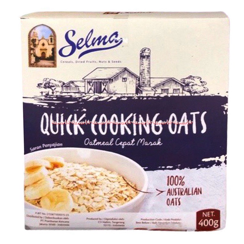 Selma Quick Cooking Oats 400gr Oatmeal Cepat Masak Cereal Sereal Bisa Dimasak Australian Oats Cereal Gandum Oat 400 gr