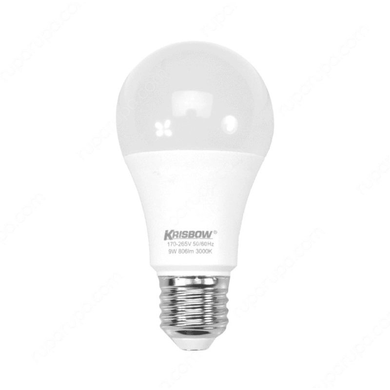 krisbow bohlam lampu led 9 watt - putih