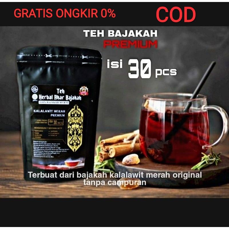 Teh Bajakah Akar Bajakah Kalalawit Merah Premium isi 30 Pcs