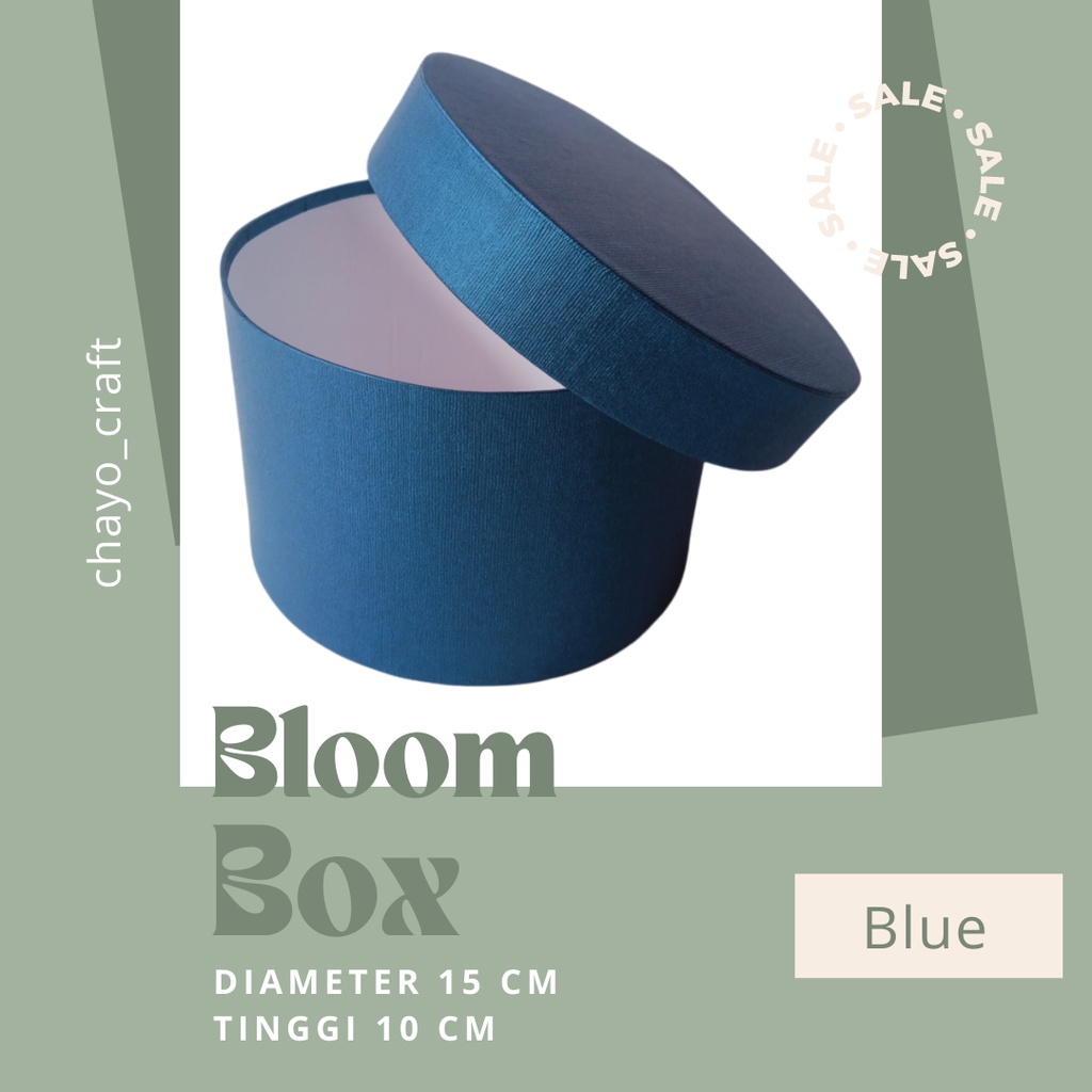 

Bloom Box /Box Bulat Diameter 15 cm Tinggi 10 cm