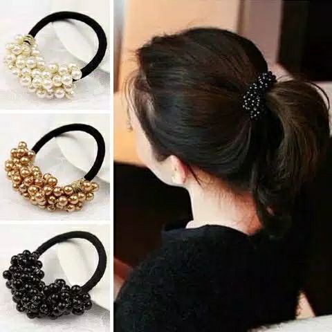 [IMPORT] - Kunciran/Pita Rambut Model Korea Mutiara RANDOM Kode K202