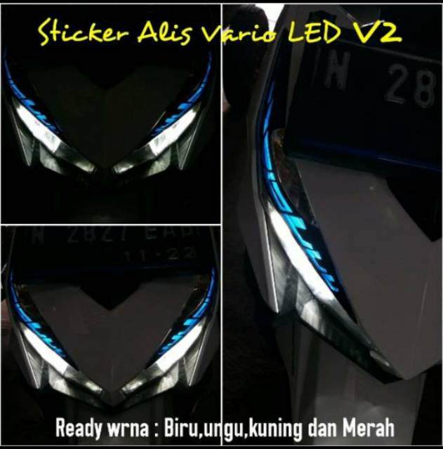 STIKER STICKER ALIS MOTIF MIX WARNA VARIO 125 150 LED TAHUN 2015,2016,2017