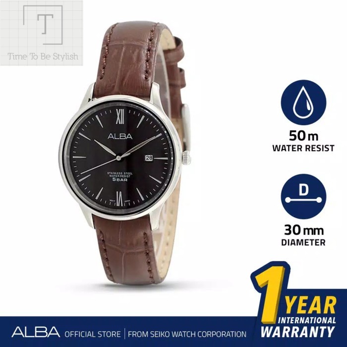 Jam Tangan Wanita Alba PRESTIGE Quartz Leather AH7P05 Original