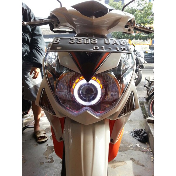 Jual headlamp projector aes double ae dan de di motor xeon Rc Shopee