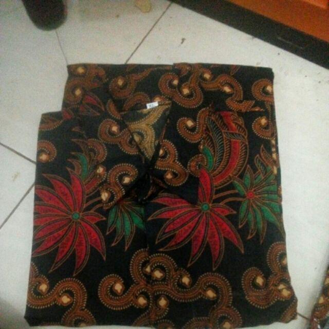 Kemeja Batik Pria Lengan Panjang Motif Sogan Dan Padi Baju Atasan Batik Modern Cowok