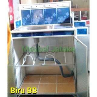 Meja Wastafel 2 Pintu Kran Plastik Cuci Piring Keramik | Shopee Indonesia