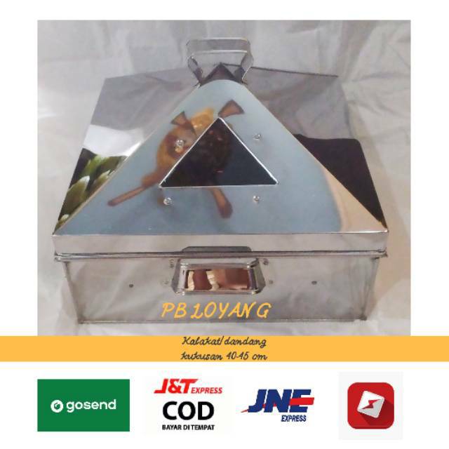 Kalakat kukusan bahan stainless / dandang kukusan (40,45cm) Packing Palet Kayu