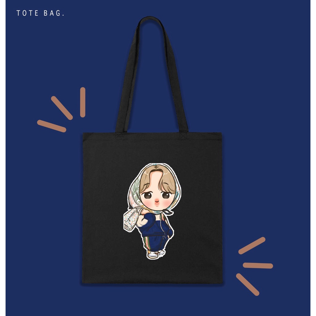 TOTE BAG WANITA / ANIME BTS / KPOP EDITION / TAS LES / TAS KULIAH / TAS SANTAI / BAHAN KANVAS