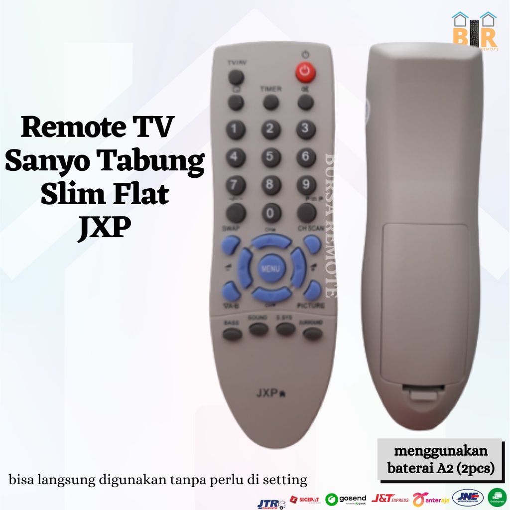 Remot  Remote TV Sanyo Tabung Slim Flat JXP  Eceran Dan Grosir