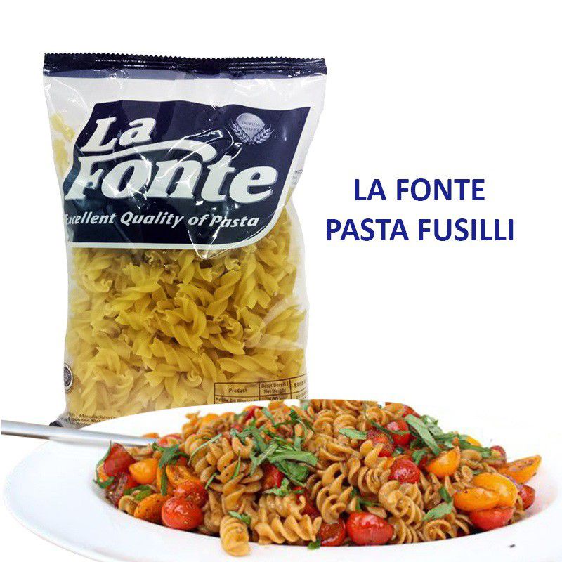 

LA FONTE PASTA FUSILLI NO 202 - MAKARONI SPIRAL PASTA 500 GR