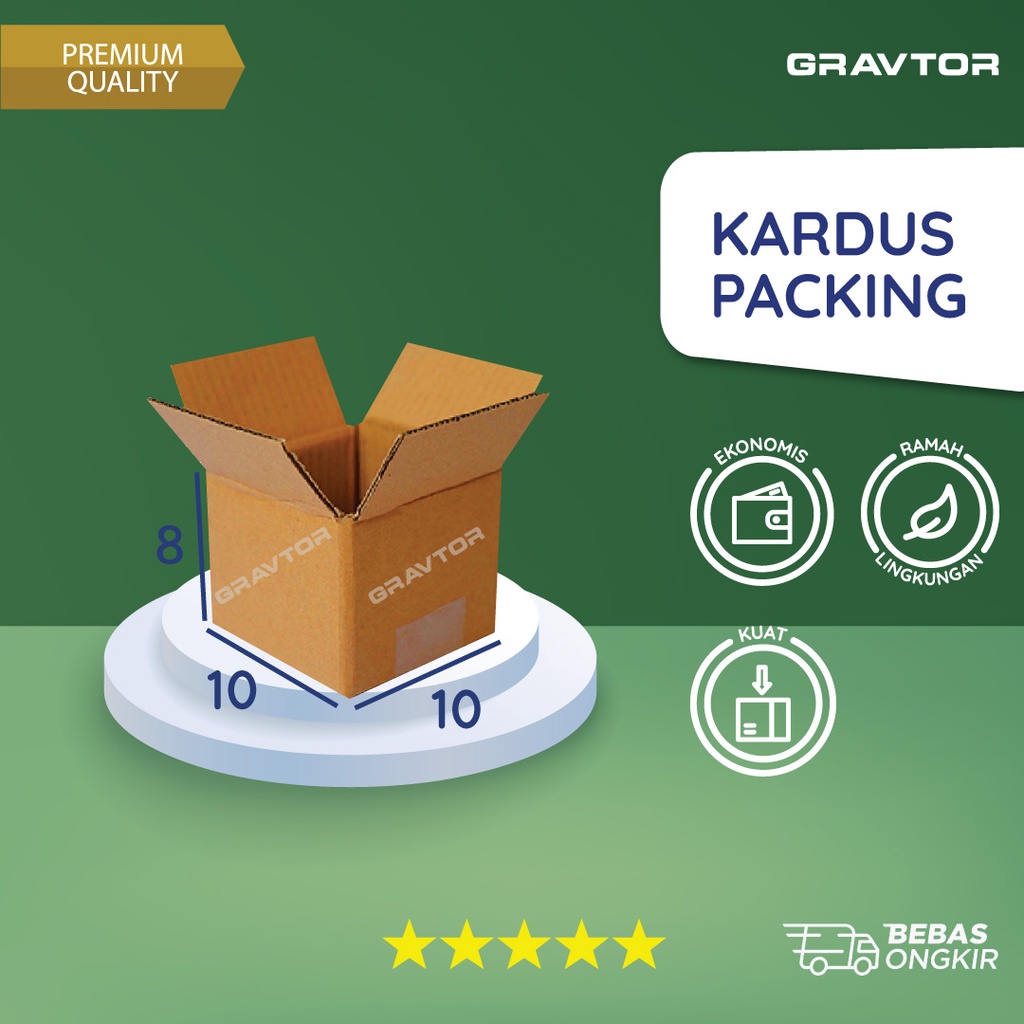

Box | Kotak | Dus | Kardus Polos Packing 10x10x8