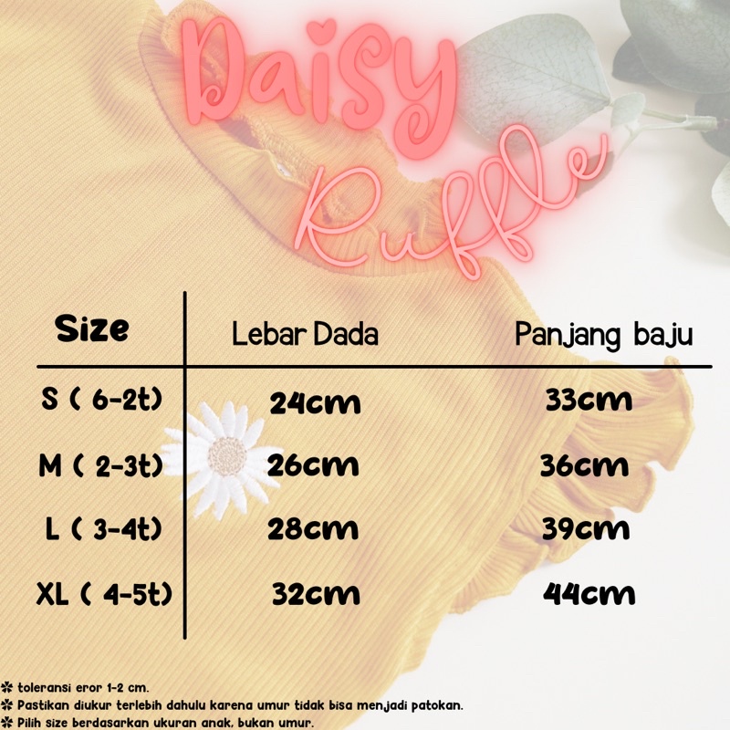 daisy ruffle | baju anak | baju anak perempuan