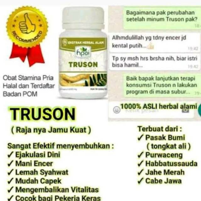 Truson HNI HPAI Obat Stamina Pria Dewasa Ejakulasi Dini Vitalitas Dan Kesuburan Pria-5