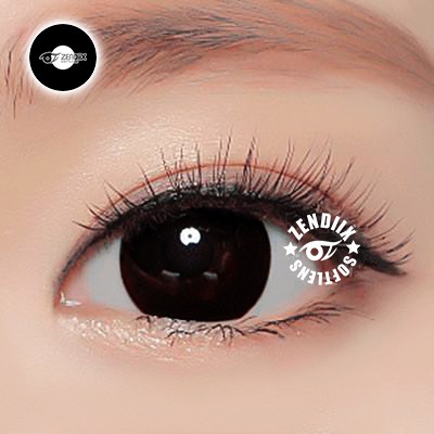 Softlens SCELERA Warna BLACK Normal Beda Minus