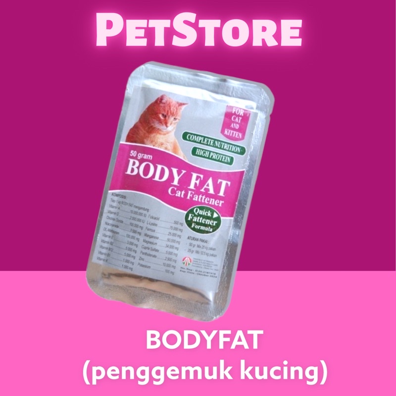 BODY FAT Vitamin / Suplemen Penggemuk Kucing