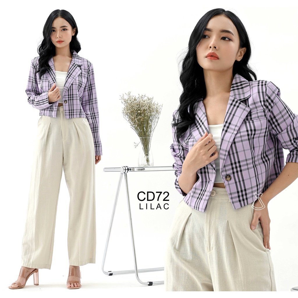 SEOLA - CD72 - Blazer Cropped Cotton Casual