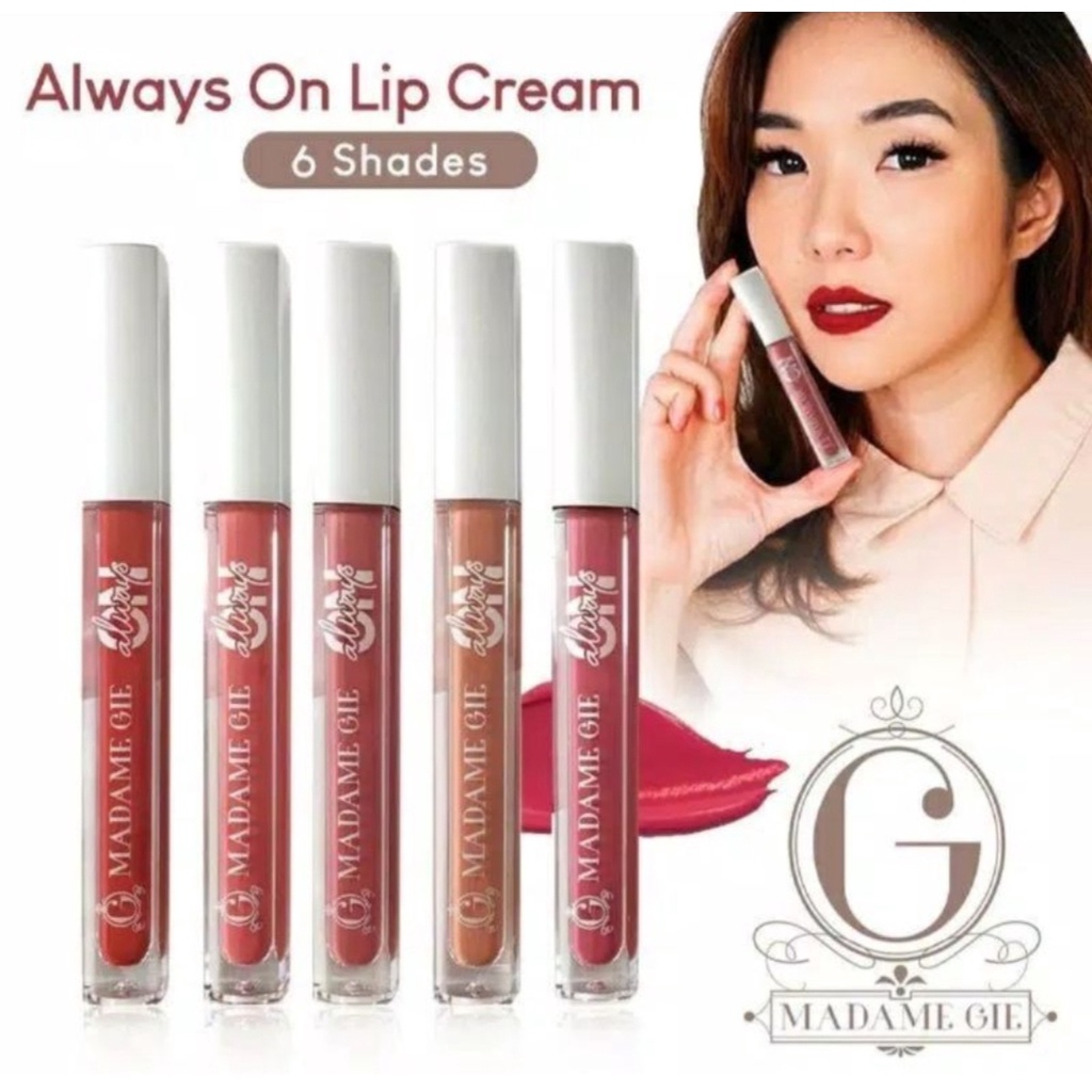 Madame Gie Always On Lip Cream (100% Original)