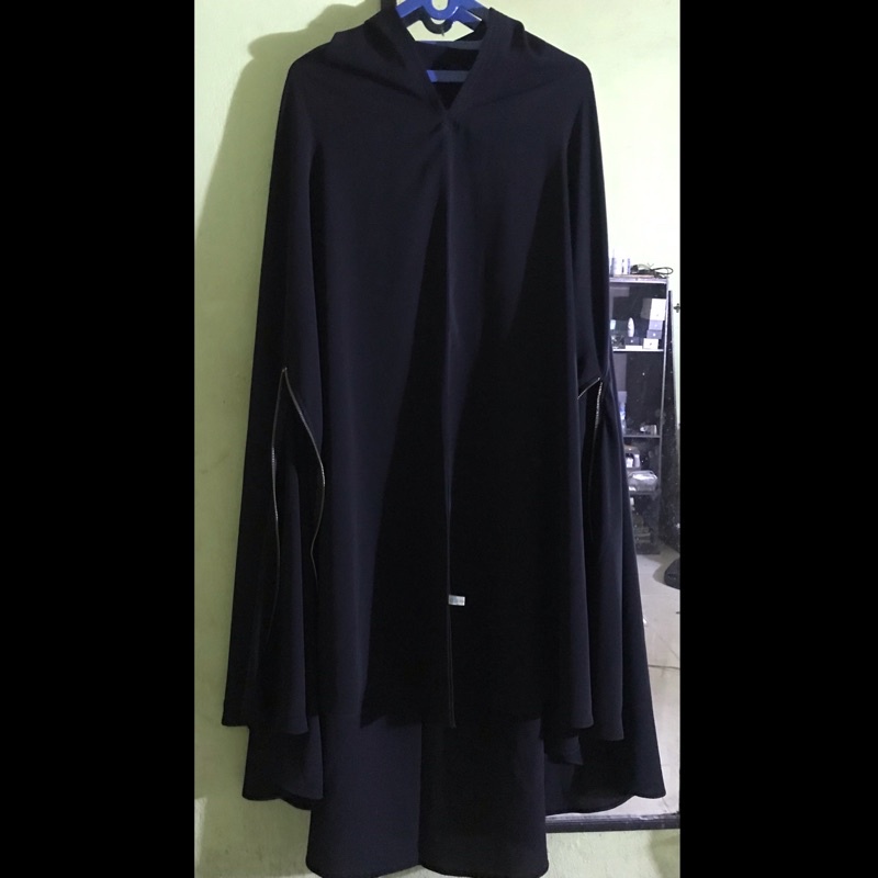 preloved khimar zipper (new)