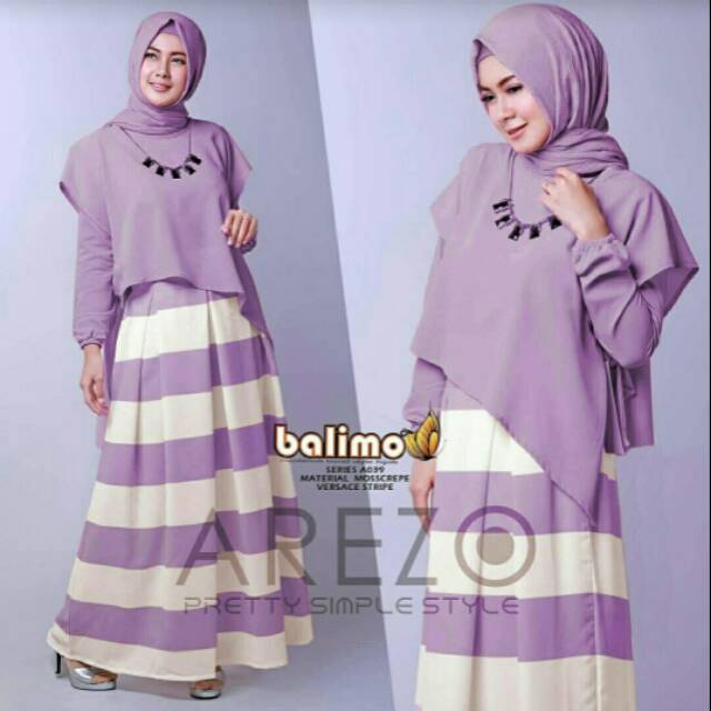 Arezo Gamis warna Ungu