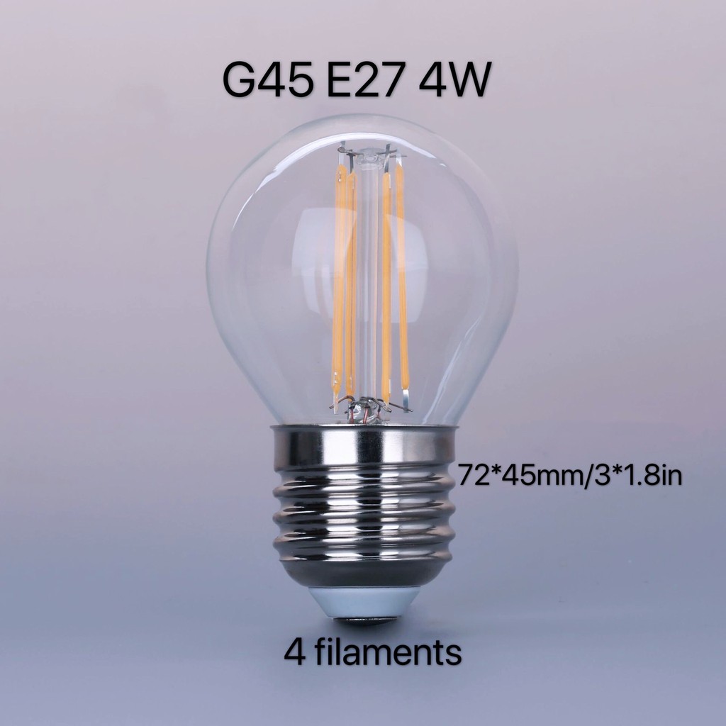 Lampu Led Filament G45 4 Watt Bulb Murah Fitting E27 Kafe