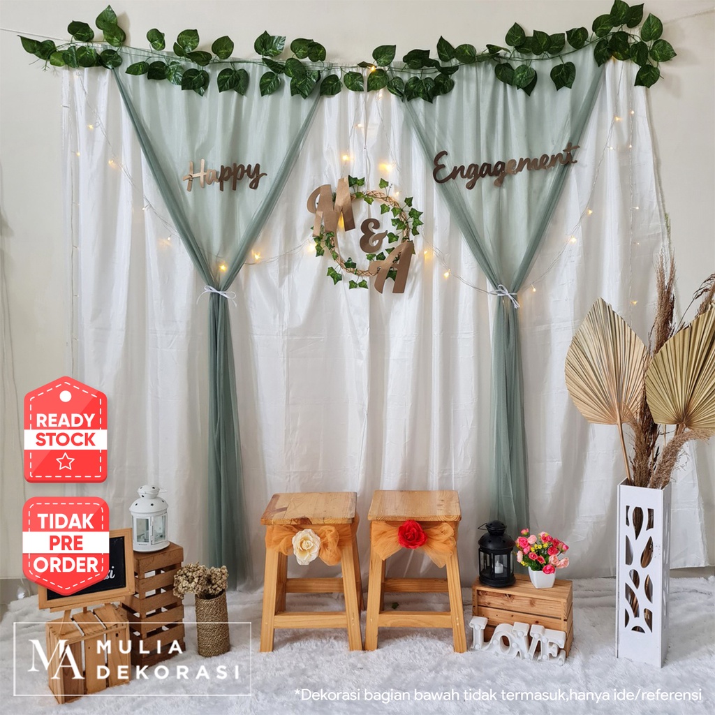 Dekorasi Lamaran Backdrop Nikahan PhotoBooth DIY Akad Nikah Aqiqah Khitan Paket Mulia A &amp; B