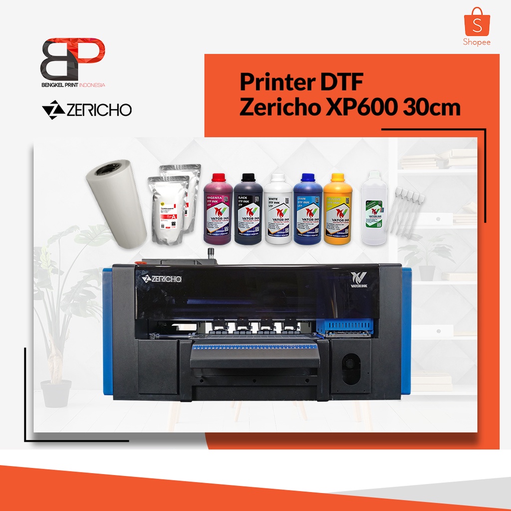 Printer DTF Zericho XP 600 32cm Double Head / Mesin DTF