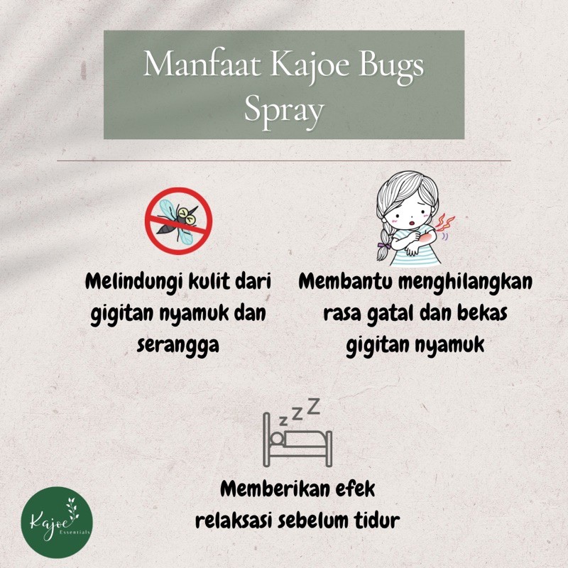 KAJOE BUGS AWAY SPRAY Repellent Anti Nyamuk dan Serangga 60 ML