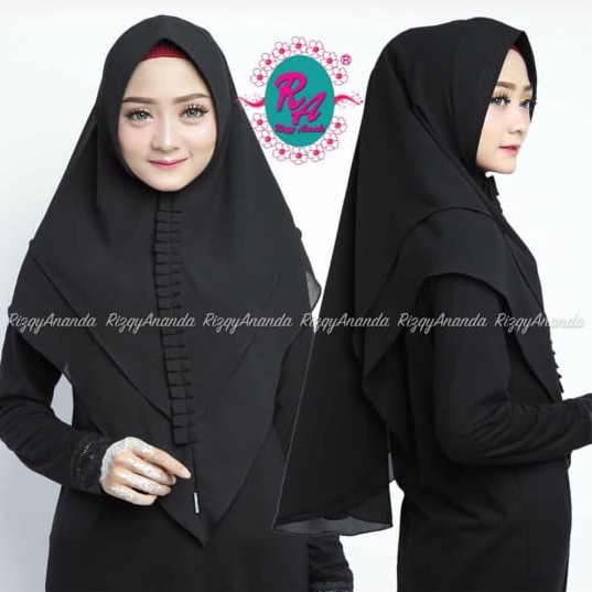 Syar'i Khimar Pakaian Wanita Muslim Cewe Kerudung Perempuan Jilbab Gamis Polos Baju Syari Panjang
