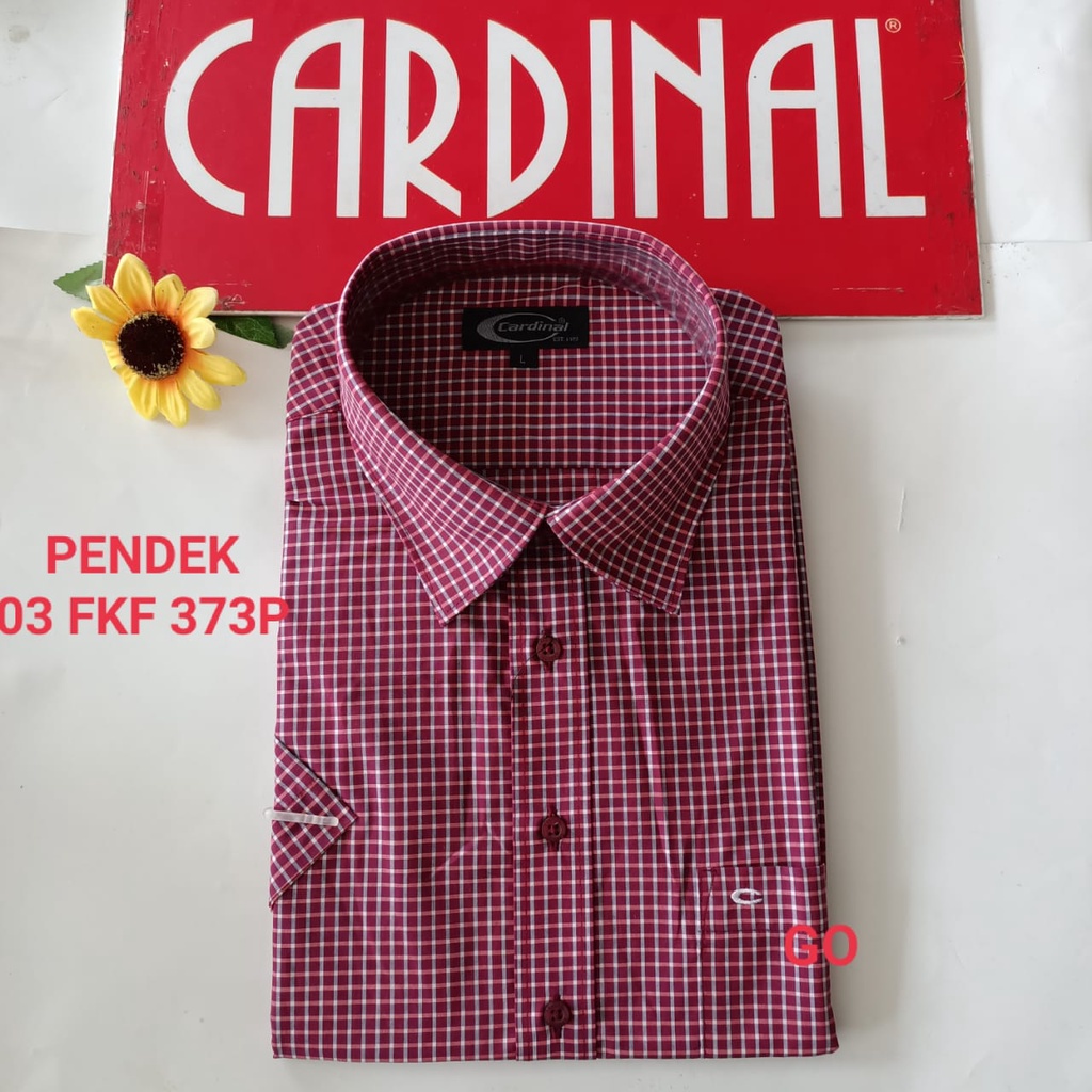 gof XL-2XL CARDINAL KEMEJA FORMAL PENDEK RegularFit Pakaian Kemeja Kerja Pria Kantor Acara Resmi Pakaian Wisuda Original KMSB