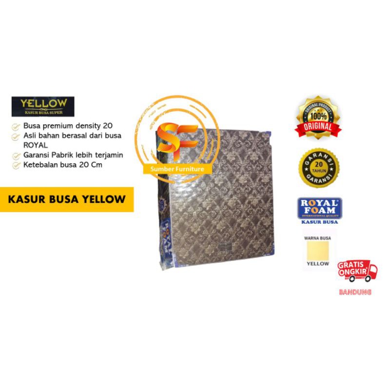 kasur busa royal yellow uk 90
