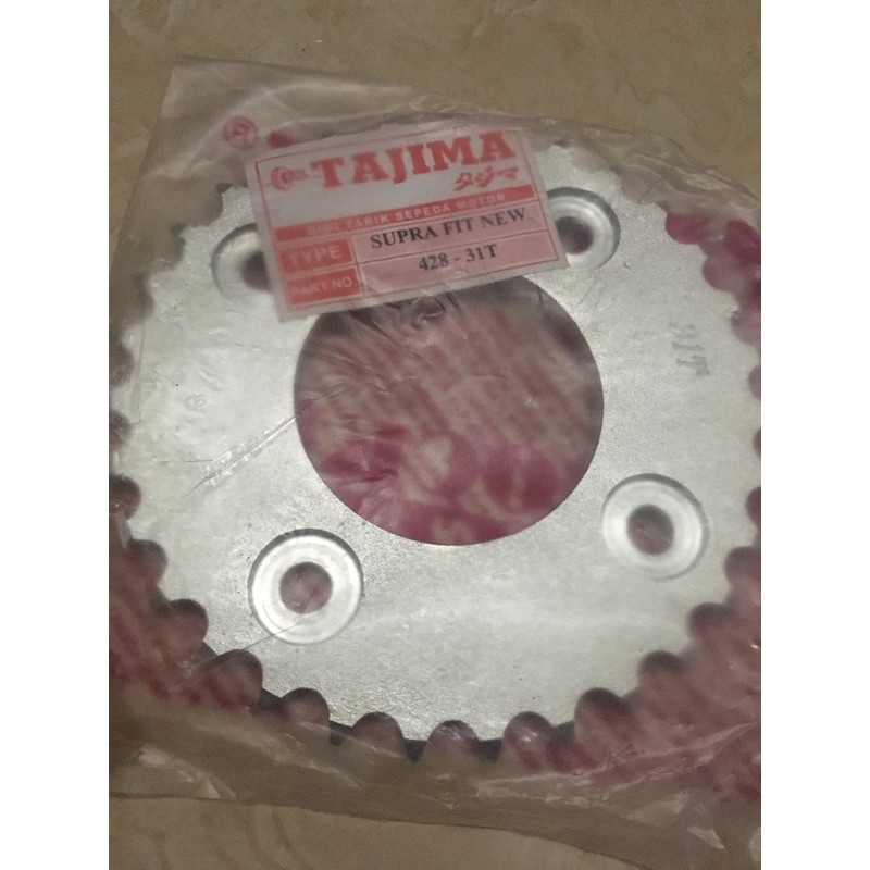 Sprocket Rear 30T 31T 32T 33T 428 Supra Fit New Revo Blade Karisma 125 Gir Gear Belakang-Tajima