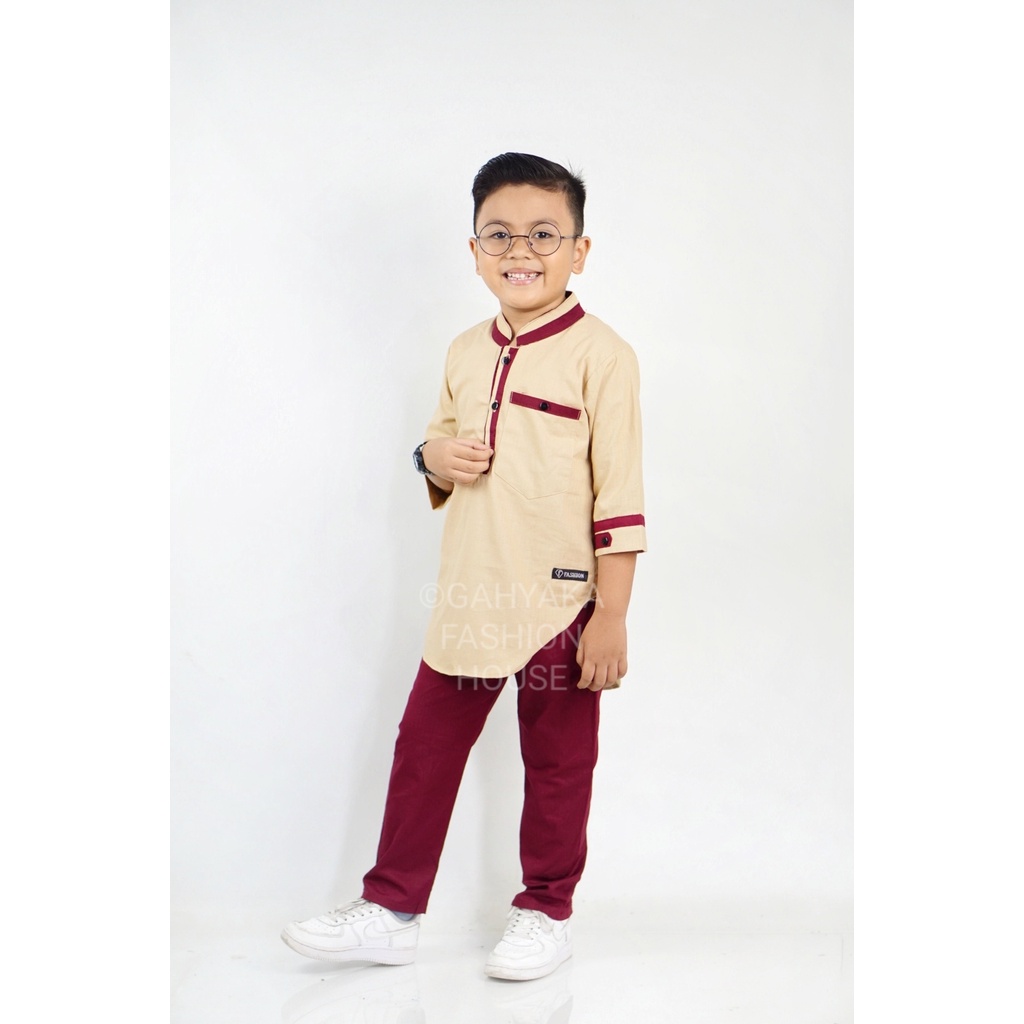 SETELAN KOKO KURTA ANAK 4-15 TAHUN BAHAN FULL KATUN TEBAL DAN ADEM