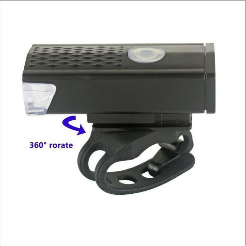 Lampu LED sorot depan sepeda ontel super terang lampu senter rechargeable