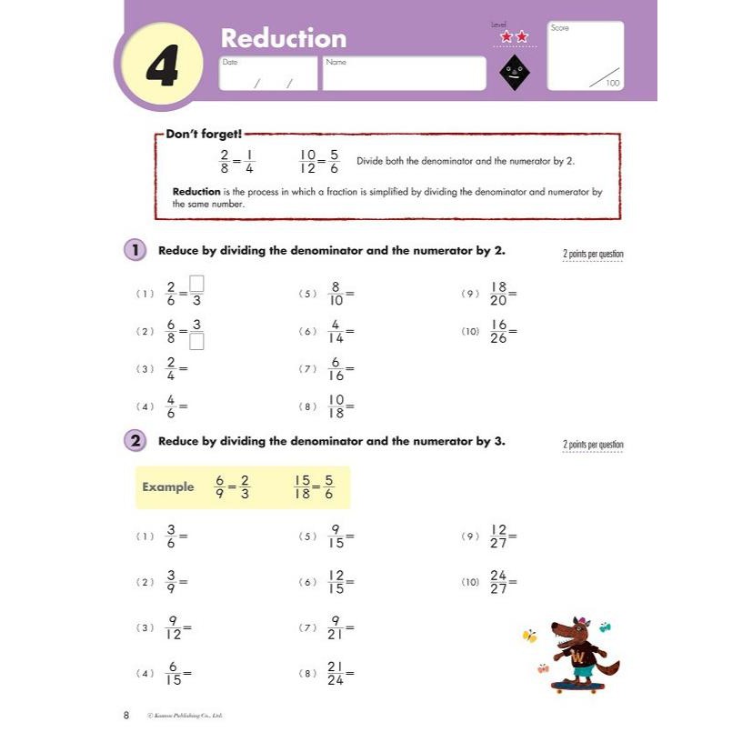 Jual Buku Anak - Kumon - Grade 6 Fractions Indonesia|Shopee Indonesia