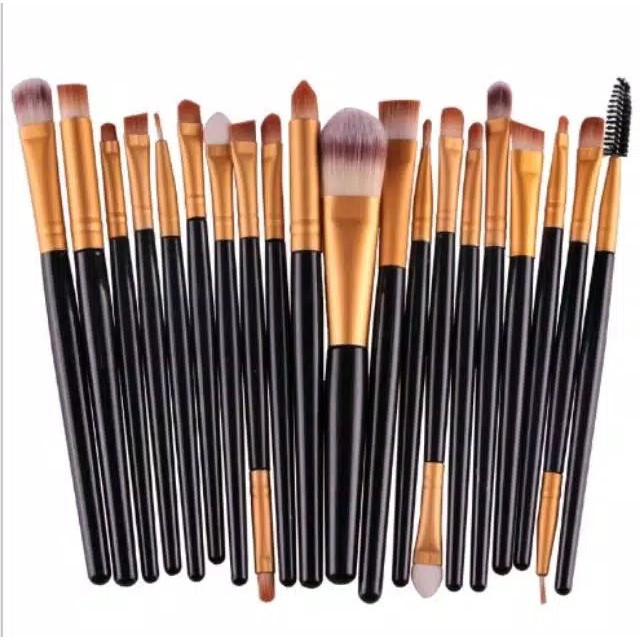 Maange 20PCs Kuas Makeup Set Pro Powder Blush Foundation Eyeshadow Eye