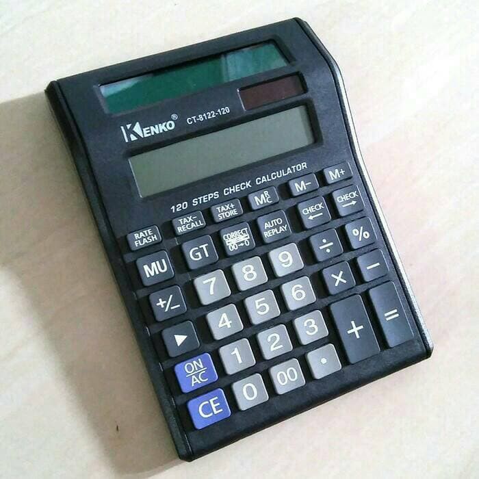 

Alat Menghitung Kalkulator KENKO CT-8122 2 Layar Auto Replay 12 Digit CT 8122 / 2 LAYAR / 12 DIGIT