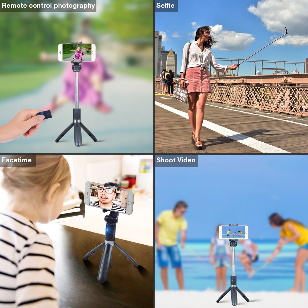 APEXEL Tongsis Selfie Tripod Mini dengan Bluetooth Shutter - APL-D4s