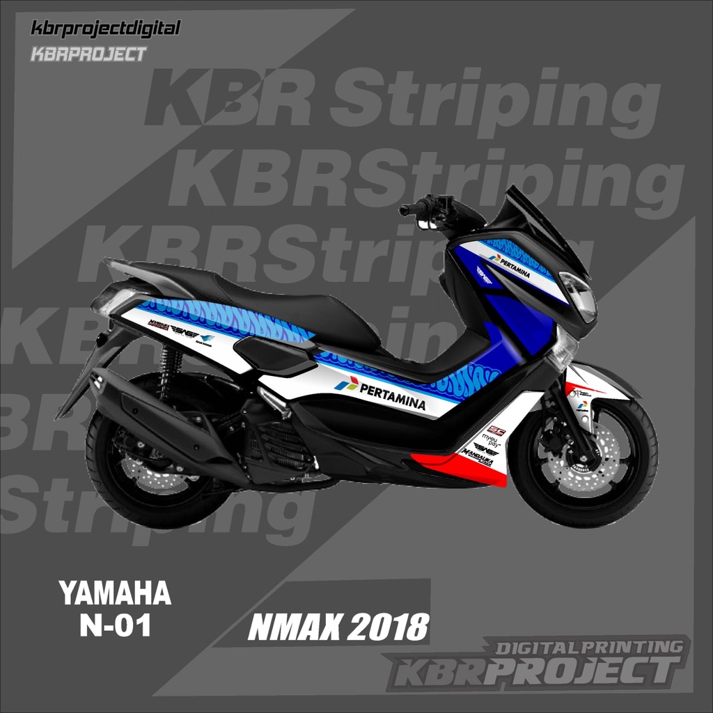 [COD] Stiker striping NMAX 2018 motor YAMAHA sticker variasi Racing N-01 HOLOGRAM TRANSPARAN