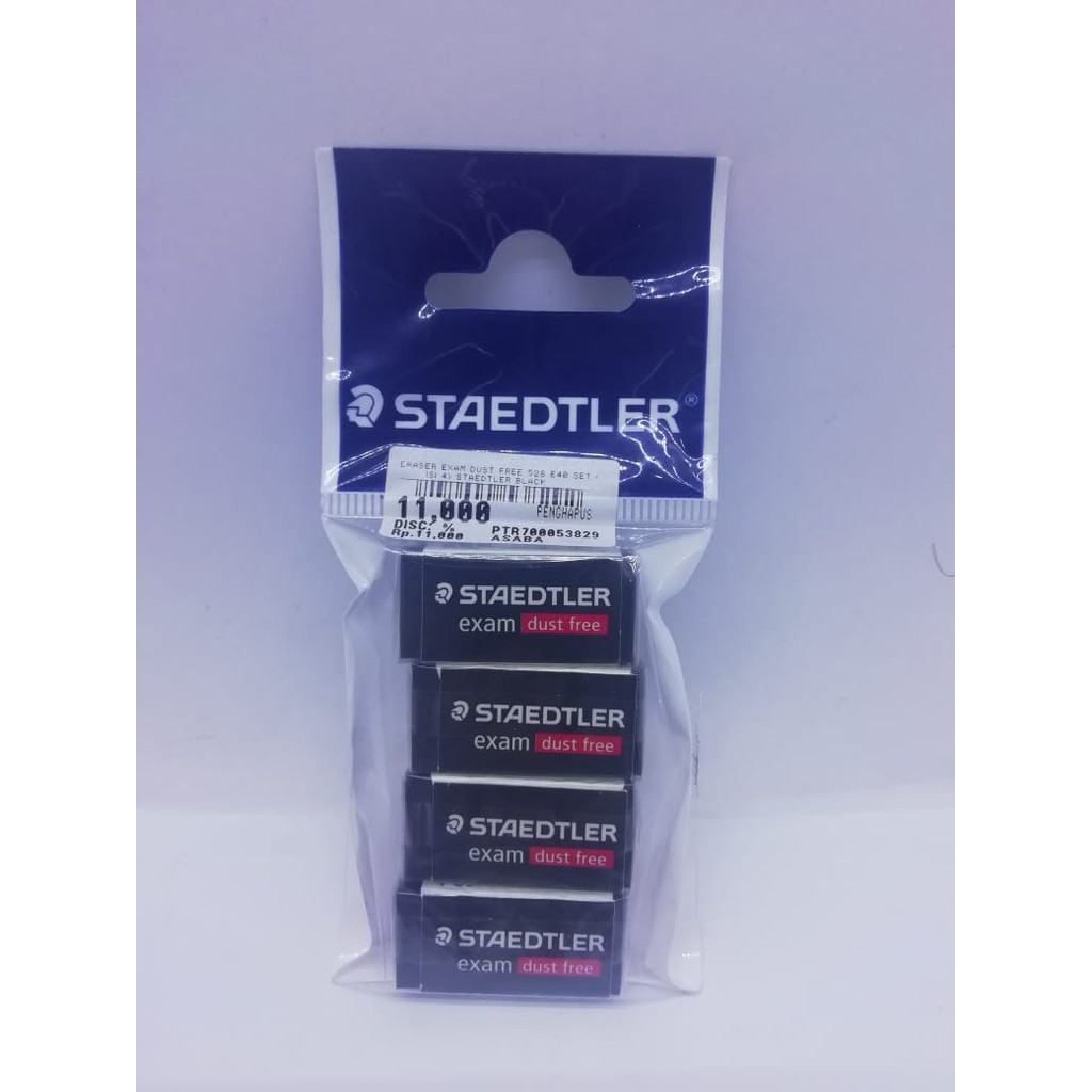

ERASER EXAM DUST FREE 526 E40 SET (ISI 4) STAEDTLER BLACK / 700053829