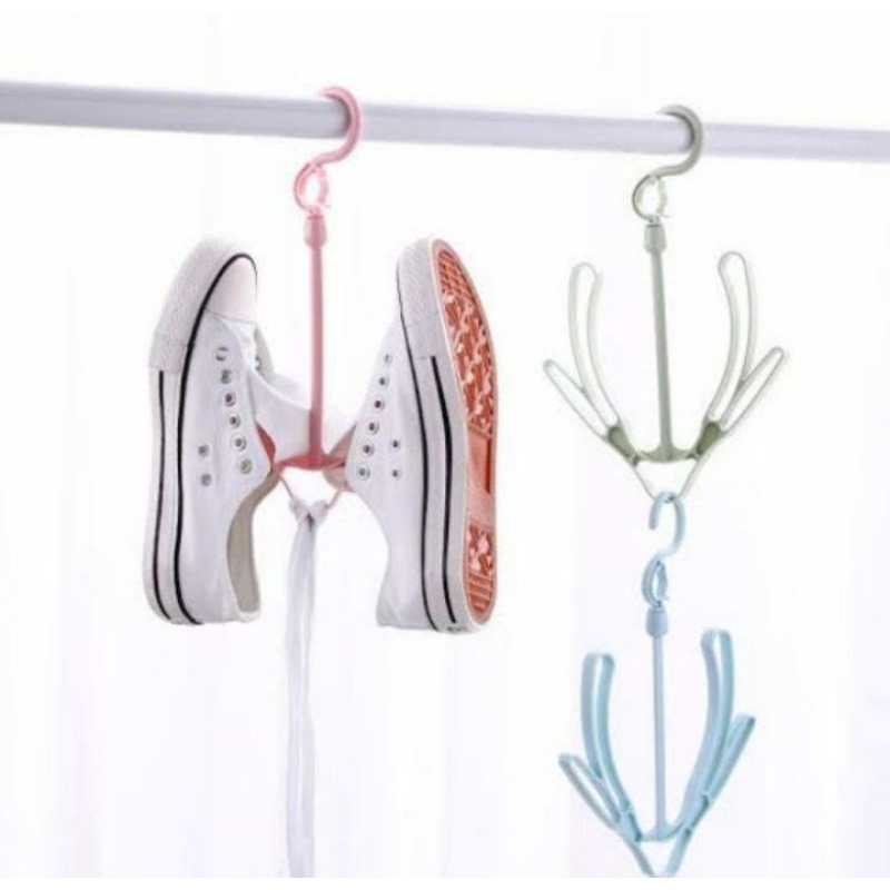 GANTUNGAN 4 IN 1 HOOK SANDAL SEPATU PAKAIAN HANGER MULTIFUNGSI