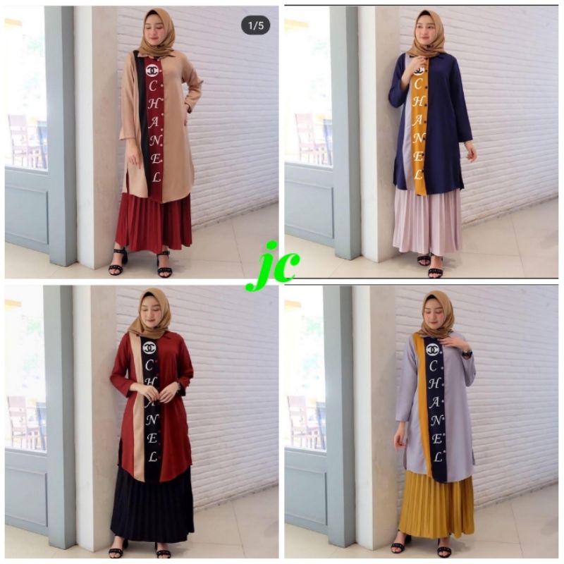 JCTK - Tunik Chambi / Tunik Wanita Model Terbaru - Atasan Tunik Wanita Muslimah