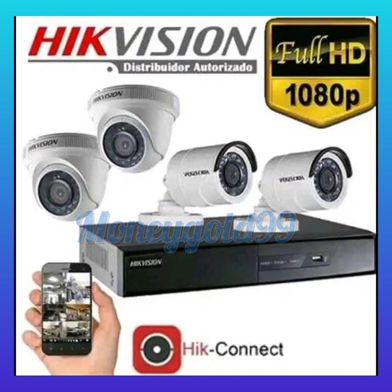 PAKET CCTV 4CHANNEL 4KAMERA 2Mp HDD 1TB