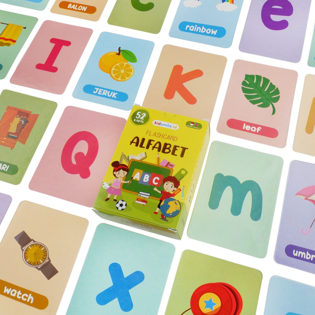 Flash Card Kidsmile ALFABET Mainan Edukasi Anak Flashcard Anak Flash Card Anak Flashcard Kidsmile