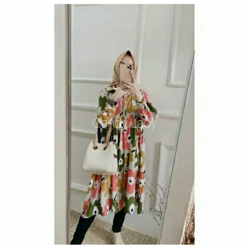 Gardenia tunik candy lady/tunik bunga/ atasan candy lady