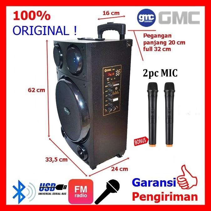 GMC 897L Speaker Portable Bluetooth 10 Inch