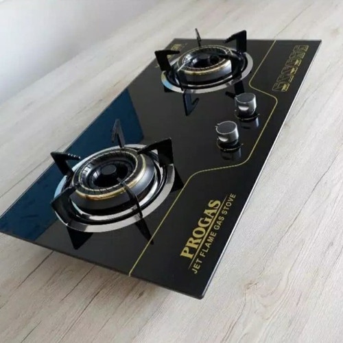 TOP Kompor Gas 2 Tungku Tanam Tempered Glass Progas PG-569 Gas-Gas terbaik