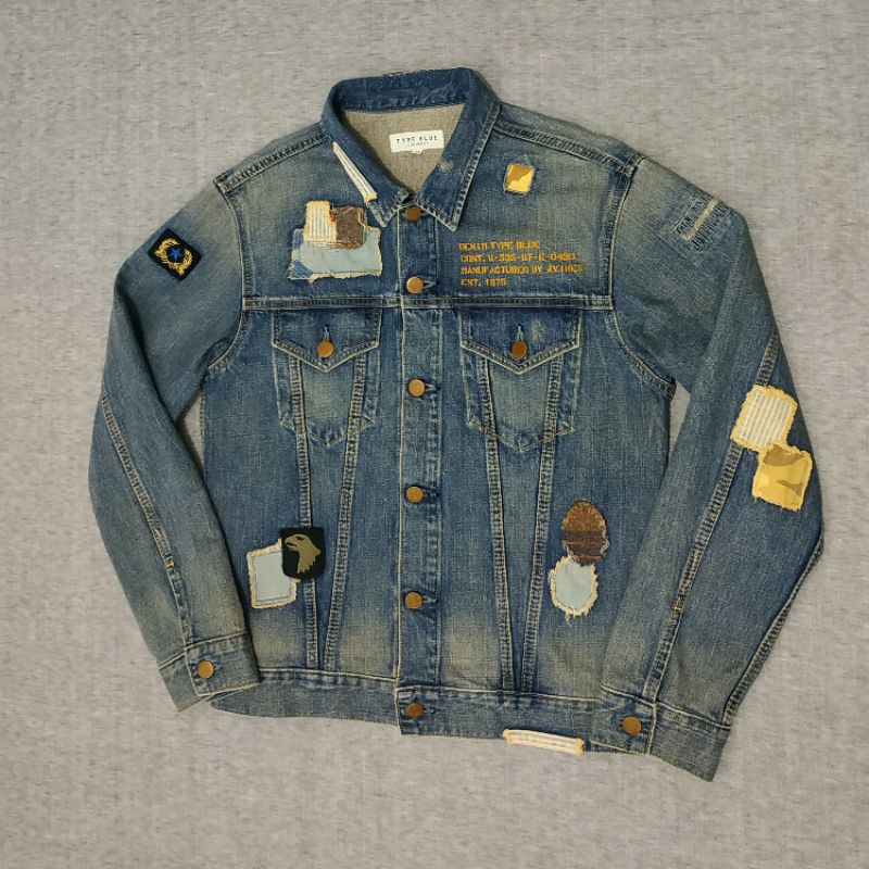 Jaket jeans Avirex type blue size M mulus