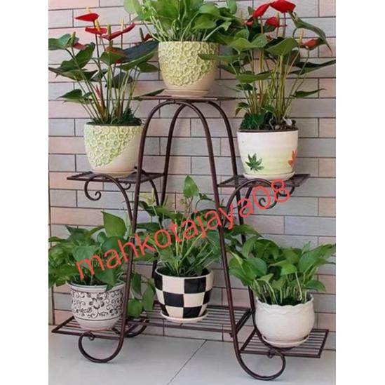 STANDING POT/RAK BUNGA BESI/RAK BUNGA SUSUN 6 TERLARISSSS...,,,,,