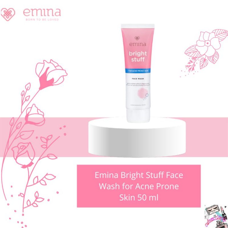 ☃️Cutezz_Ching1☃️Emina Bright Stuff For Acne Prone Skin Face Wash 50ml